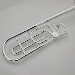 Venda quente tenor trombone bb/f sliver banhado instrumento musical com bocal caso frete grátis - Image 2