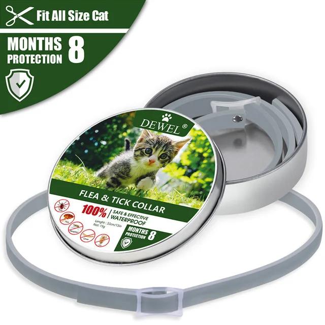 Coleira Antipulgas Dewel para Pets: Proteção Ajustável para Gatos e Cães Contra Mosquitos e Pulgas ao Ar Livre