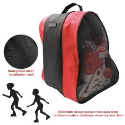 Saco de transporte de skate respirável caso crianças patins inline patins de gelo saco de patinação caso patins sacos de armazenamento apenas saco - Image 5
