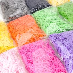 Material de enchimento de caixa de presente, cinta multicolor de lafite de papel desfiado diy para presente de festa de feriado e decoração de presente fita de absorção de impacto - Image 2