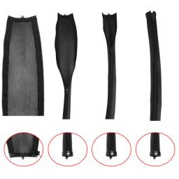 Manga de cabo flexível com zíper, organizador de gerenciamento de cabos com trança, proteção de fio isolado, preto, branco e cinza, 1m, 25mm, dropshipping - Image 3