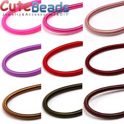 5mm 46cm rayon seda vários materiais/várias cores cabo oco de borracha diy colar pulseira jóias fazendo frete grátis - Image 4