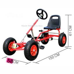 Go-Karts adultos com freio de mão, 16 "Wheel, Teens Pedal Go Kart, pode carregar 100kg - Image 4