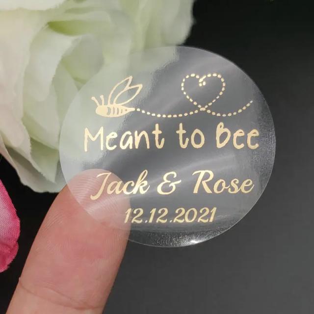 Adesivos Personalizados para Casamento, Noivado e Festas - Opções de 3cm a 5cm para Favor e Batismo