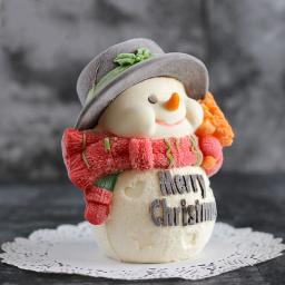 Moldes de silicone de boneco de neve de natal 3d tamanho grande mousse molde de cozimento para ferramenta de decoração de bolo vela gesso artesanal molde - Image 2