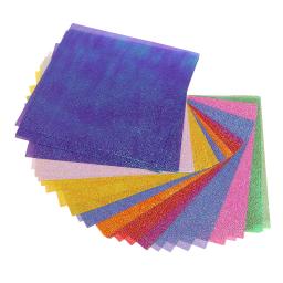 Papel de duas faces com glitter para iniciantes, papel de duas faces e cores mistas, 2.76 tamanhos, papel quadrado e fácil de dobrar para iniciantes, 50 peças - Image 2
