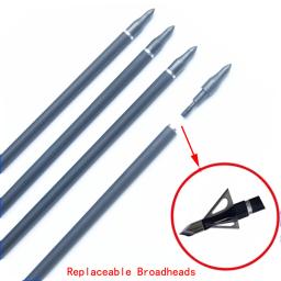 Flecha de carbono para coluna vertebral, flecha de carbono 500 de 28 "/30"/31 "de comprimento com pontas de espinha substituíveis e pontas ajustáveis para arco composto/arco recurvo de arquearia - Image 6