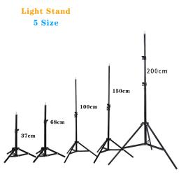 Tripé para fotografia de 200cm, suporte de luz com cabeça de parafuso 1/4, tripé ajustável para foto, anel de luz para telefone, estúdio fotográfico - Image 1