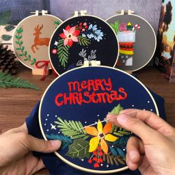 Feliz natal bordado kit para iniciante kits de ponto cruz série diy criativo presente thread needlework conjuntos costura artesanato decoração - Image 2