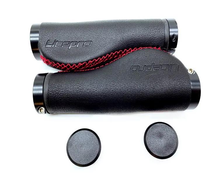 Litepro capa para guidão de bicicleta dobrável, fecho em couro pu, 22-22.2mm, retrô puro, travamento manual, 1 par - Image 1