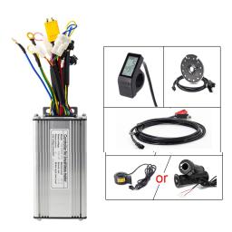 Kit de Conversão Ebike com Acelerador Torção Bicicleta Elétrica e Controlador, Sensor PAS, Display KT e Controlador, 36V, 48V - Image 1