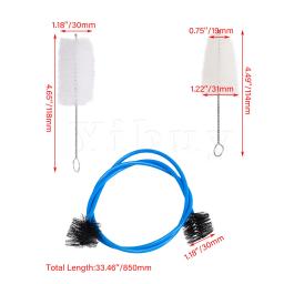 Yibuy kit de cuidados de limpeza de trompete, pincel de boca escova de serpente válvula escova de revestimento - Image 6