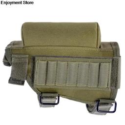 Pochete tática para rifle e bochecha, ajustável, uso externo, com suporte de bala, almofada para munição de cartuchos, bolsa de 19cm x 6cm x 13cm - Image 3