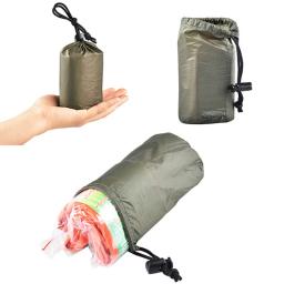 Saco de dormir leve para acampamento, saco de armazenamento ao ar livre com saco de dormir de emergência, armazenamento com cordão para camping e caminhadas, 1 peça - Image 6
