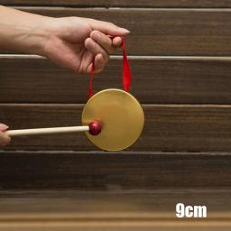 Gongo de mão com vara de madeira tradicional chinês folk instrumento musical brinquedo para crianças - Image 5