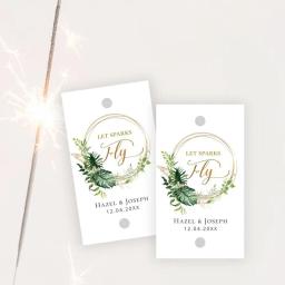 100 pces brilho/sparkler vara tags personalizado casamento fogos de artifício tags deixe o amor brilhar - Image 6