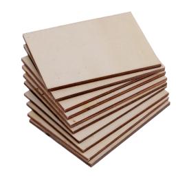 30pcs em branco liso recorte de madeira retângulo forma DIY cartão Scrapbooking para artesanato, rotulagem e criação - Image 2