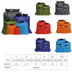 Mochila seca impermeável ao ar livre, bolsa de armazenamento para deriva, canoagem, flutuação, caiaque, praia, saco seco, 6pcs - Image 6
