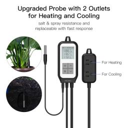 Tuya inteligente aquário termostato digital wifi com sensor de temperatura trabalho com aquecimento resfriamento haste eco tanque suporte vida inteligente - Image 2