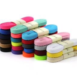 2 pces engrossar atacadores de sapato plano clássico cadarços sólidos para atlético tênis de corrida sapatos de inicialização 0.8 cm largura cadarço corda - Image 2