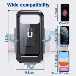 Suporte de telefone para bicicleta, à prova d'água, acessório para celular, bicicleta, motocicleta, montagem no guidão - Image 5