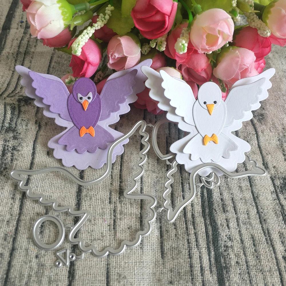 Novo forma 3d fofo para corte de metal de pássaro, usado para scrapbooking diy, fabricação de cartões, decoração de álbuns de fotos, artesanato artesanal - Image 1