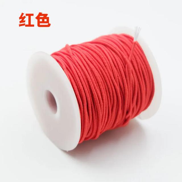 Cordão Elástico Resistente para Artesanato em Jóias - Fio Stretch para Pulseiras e Colares DIY, 50m, Disponível em Vários Diâmetros (0,8mm a 1,5mm)