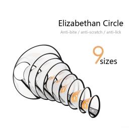 Cão transparente colarinho elizabetano cone inteligente médico ferida cura anti-mordida colar para gatos pescoço acessórios de proteção para animais de estimação - Image 1