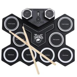 Conjunto de tambor eletrônico midi, compatível com bluetooth, 8 almofadas de silicone, alto-falantes internos com bateria de lítio embutida - Image 3