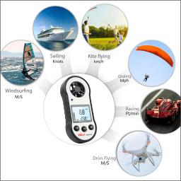 Medidor portátil da velocidade do vento 0-30 m/s do medidor de velocidade do vento do anemômetro de xrclif anemômetro da velocidade do vento de digitas handheld - Image 3