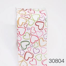 Fita de grosgrain para artesanato, acessórios de costura, bricolage, dia dos namorados, coração amoroso impresso, 5 jardas 26596 - Image 4