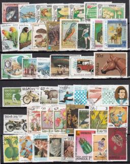 Selos postais com pós-marca para coleção, World Wide todos diferentes, 950 pcs - Image 6