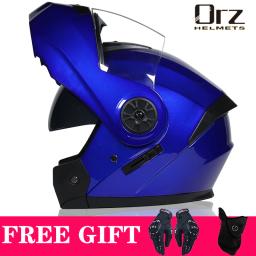 Mais recente DOT aprovado segurança modular flip capacete da motocicleta viagem corrida lente dupla capacete viseira interior - Image 3