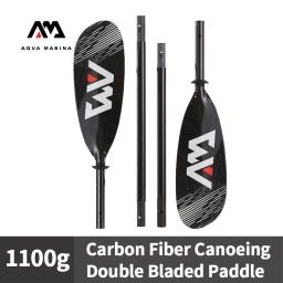 AQUA MARINA-Fibra De Carbono canoagem Paddle, caiaque Remo Ramos, Peças De Barco Inflável, Dupla Lâmada, 4-section 230cm, KP-3 - Image 1