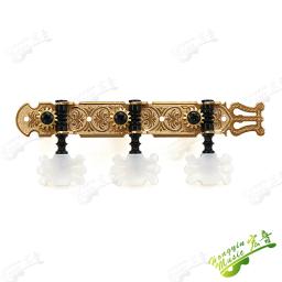 1 conjunto de cabeças douradas para ajuste de cordas de guitarra clássica, afinadores de cabeças de máquina, peças de chaves - Image 2