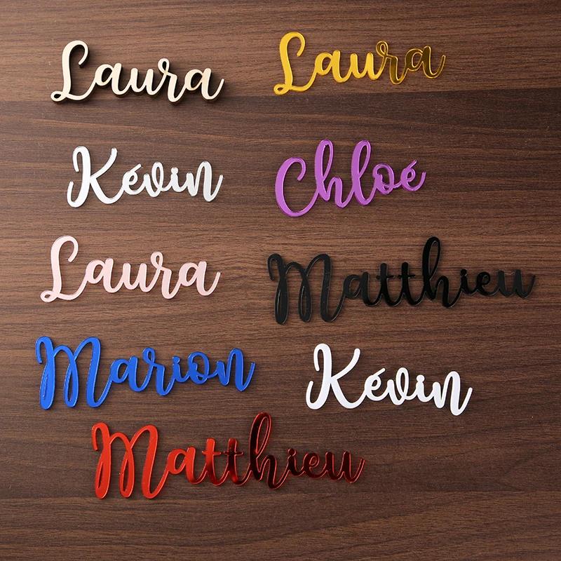 Cartões de visita de casamento com nomes, personalizado, corte a laser, marcadores de assinatura, festa, decoração de festa - Image 1
