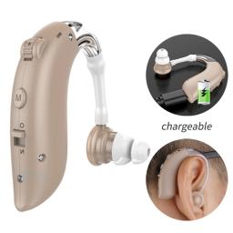 Aparelho auditivo recarregável com carregador, Aparelho de ouvido médico, Tom ajustável, controle de Volume, equipamentos surdos, idosos, Bluetooth - Image 1