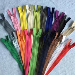 Zíper invisível para roupas de costura, conjunto de 8 peças, 28, 35, 40, 45, 50, 55, 60 cm de comprimento, preto, branco, bege, nylon, zips - Image 1