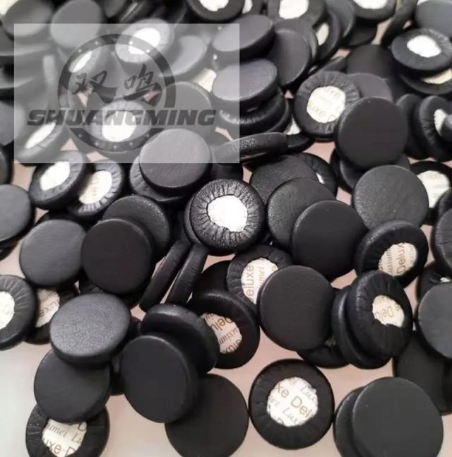 Almofadas Individuais de Couro Preto para Clarinete - 6mm a 20mm, Pacote com 50 Peças