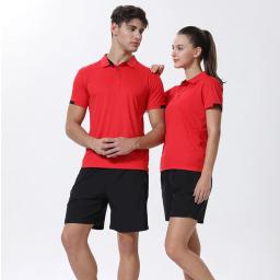Polo esportivo personalizável com logotipo da empresa, bordado e design pessoal, fibra respirável e de secagem rápida masculino e feminino, 100% fibra - Image 3
