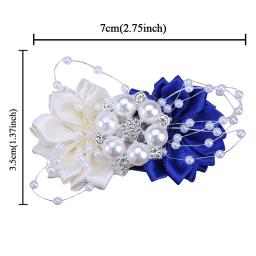 Pérola Rhinestone Corsage de pulso para senhoras, pulseira elástica para a noiva e dama de honra, DIY Wedding Party Props, venda quente, novo, SW049 - Image 6