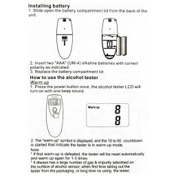Testador de respiração de álcool digital portátil display lcd inalador medidores de álcool analisador portátil bafômetro detector teste - Image 5