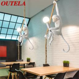 Luminária pendente outela moderna, criativa, formato de macaco, decorativa para casa, sala de jantar - Image 1
