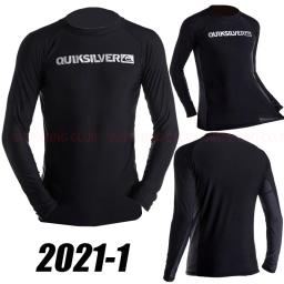 Os homens rash guards praia mangas compridas surf natação camisas superiores esportes aquáticos ginásio wetsuits secagem rápida proteção uv rápido-seco! - Image 2