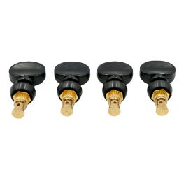 Pinos de ajuste de ukulele, cabeças de máquina, afinador, chaves, peças de guitarra, fricção preta - Image 5