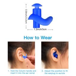 Protetor de ouvido de silicone para natação, plugue de ouvido à prova d'água para crianças e adultos, 1 par - Image 6