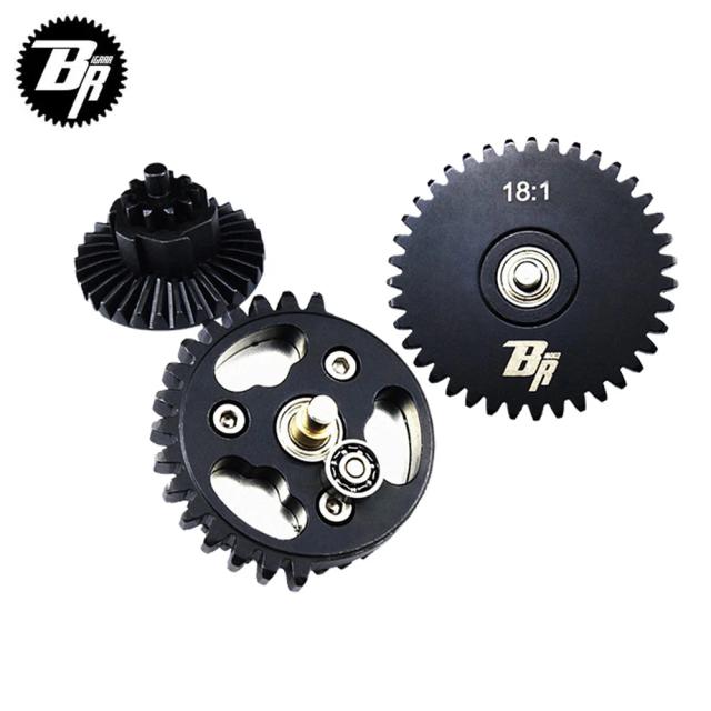 Conjunto de Engrenagens CNC Hk Bigrrr com Rolamentos Integrados para Gel Ball Blaster AEG V2/V3 - Competições Grau 18:1/16:1/13:1