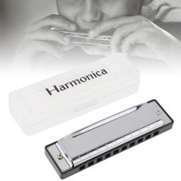 Gaita de blues profissional 10 furos, aço inoxidável, boca, para crianças, instrumento musical, presente, alta qualidade - Image 1