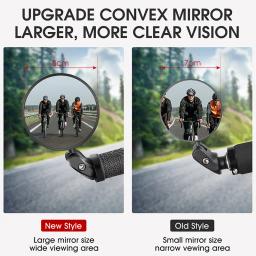 West biking 360 girar bicicleta espelho retrovisor de segurança ciclismo espelho retrovisor acessórios da bicicleta para mtb guiador espelhos - Image 3