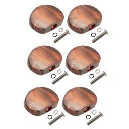Ajuste de guitarra elétrica em forma de semicírculo 6 peças, tampa, afinador de guitarra, cabeça da máquina, botões de substituição, maçaneta, café - Image 4